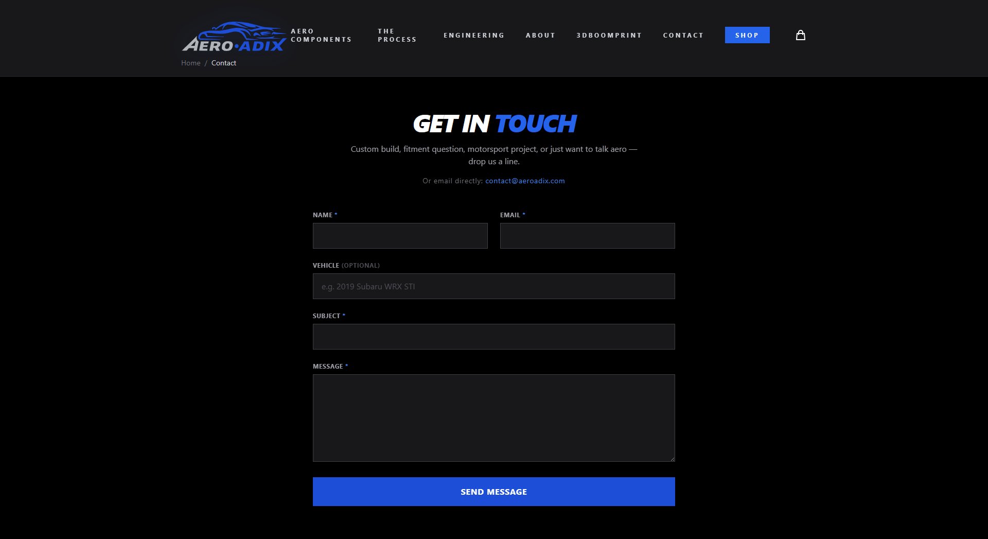 Contact page — Netlify Forms wired with honeypot spam protection